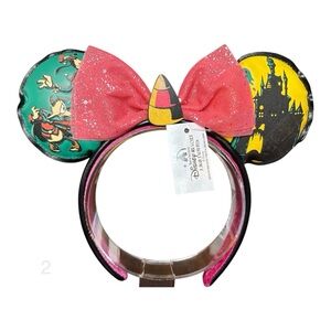 Disney Halloween DVC Minnie Mouse Ears Headband Glow in the Dark NWT 2